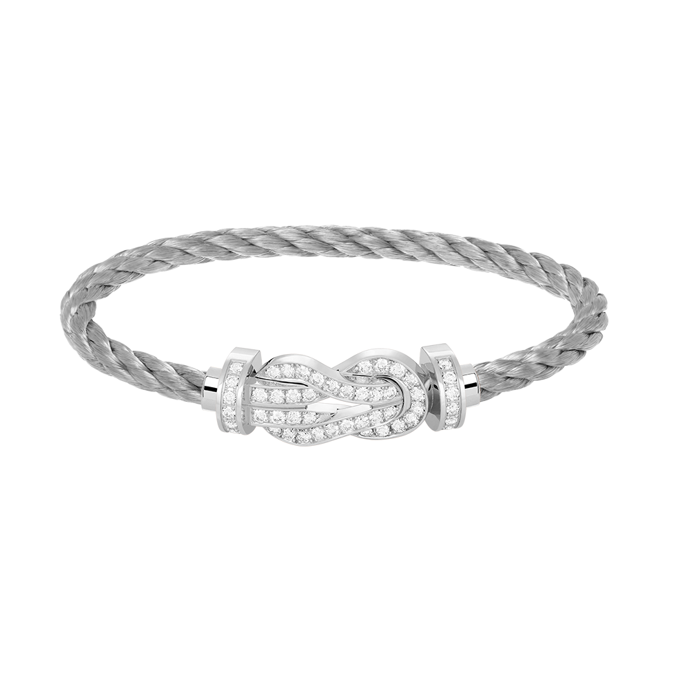 [Sparkle]GROSSES 8-STELLIGES SCHNALLEN-VOLLDIAMANTENARMBAND – WEISSGOLD