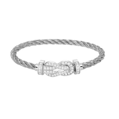 [Sparkle]GROSSES 8-STELLIGES SCHNALLEN-VOLLDIAMANTENARMBAND – WEISSGOLD