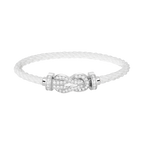 [sparkle Jewelry ]CHANCE LARGE 8 FIGURE BUCKLE FULL DIAMOND BRACELET SILVER