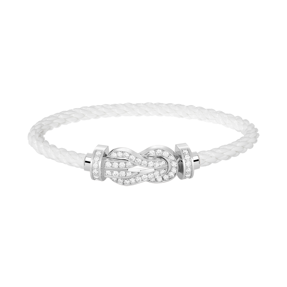 [Sparkle]GROSSES 8-STELLIGES SCHNALLEN-VOLLDIAMANTENARMBAND – WEISSGOLD
