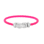 [sparkle Jewelry ]CHANCE LARGE 8 FIGURE BUCKLE FULL DIAMOND BRACELET SILVER