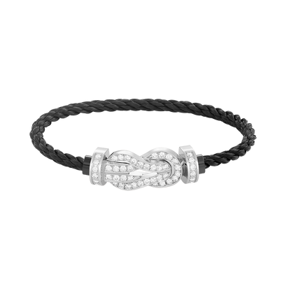 [Sparkle]GROSSES 8-STELLIGES SCHNALLEN-VOLLDIAMANTENARMBAND – WEISSGOLD