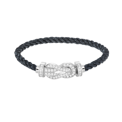[Sparkle]GROSSES 8-STELLIGES SCHNALLEN-VOLLDIAMANTENARMBAND – WEISSGOLD