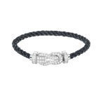 [sparkle Jewelry ]CHANCE LARGE 8 FIGURE BUCKLE FULL DIAMOND BRACELET SILVER