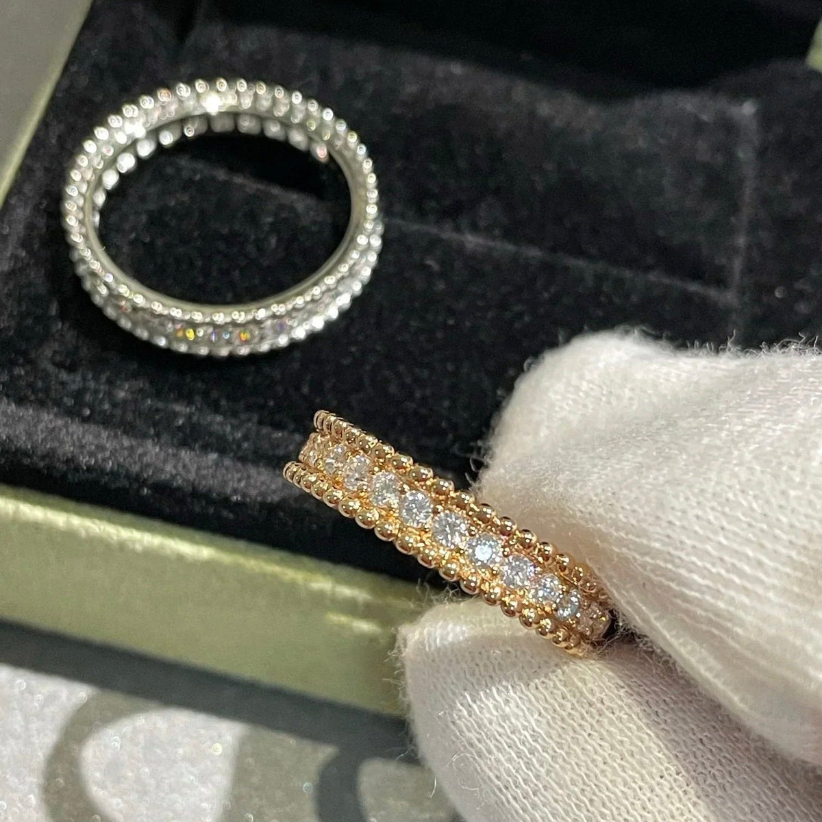 [sparkle Jewelry ]PERLEE DIAMOND ROSE GOLD RING