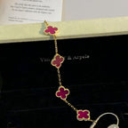 [sparkle Jewelry]sparkle 5 MOTIFS PINK ENAMEL BRACELET