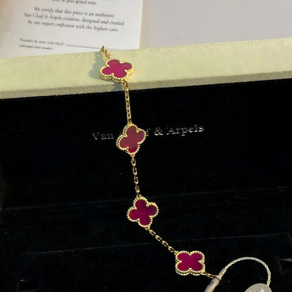 [sparkle Jewelry]sparkle 5 MOTIFS PINK ENAMEL BRACELET
