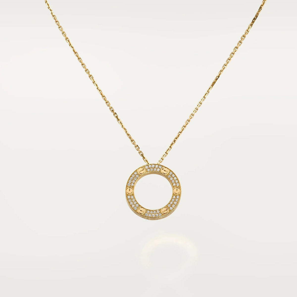 [sparkle Jewelery]LOVE NECKLACE 16MM  FULL DIAMOND