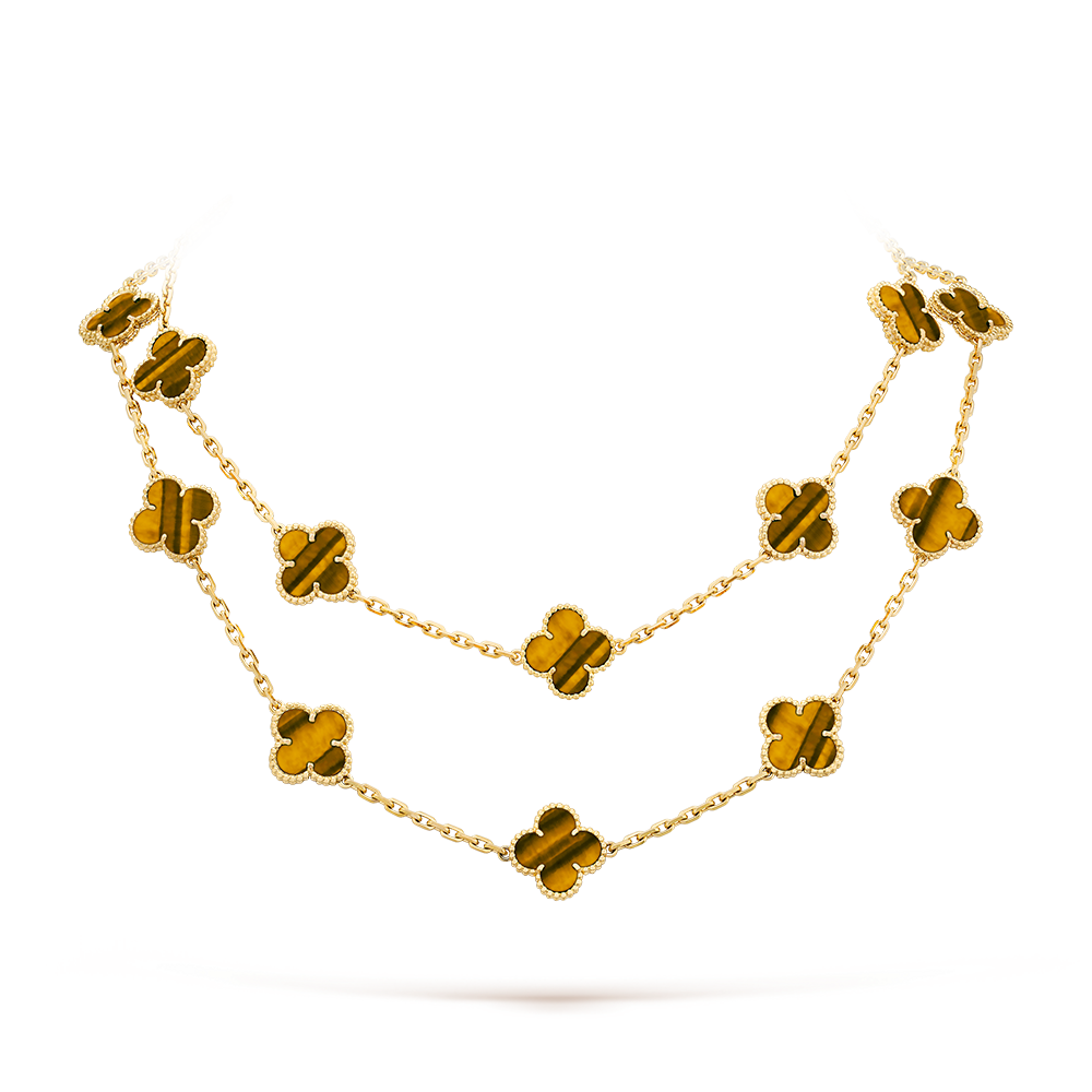 [sparkle Jewelry ]CLOVER 20 MOTIFS TIGER EYE ROSE GOLD