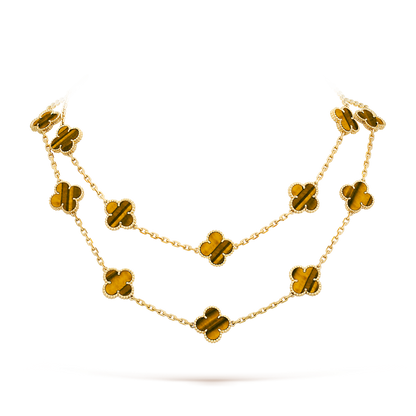 [sparkle Jewelry ]CLOVER 20 MOTIFS TIGER EYE ROSE GOLD