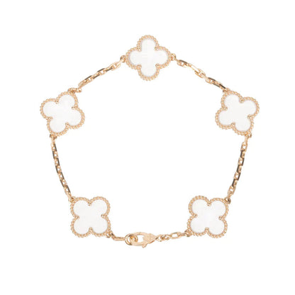 [sparkle Jewelry ]CLOVER 5 MOTIF ROCK CRYSTAL BRACELET