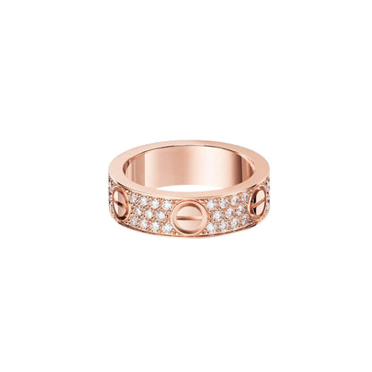 [sparkle Jewelery]LOVE RING 5.5MM DIAMONDS PAVED
