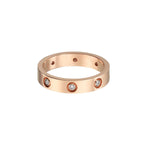 [sparkle Jewelery]LOVE 4MM 8 DIAMOND RING