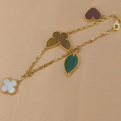 [Sparkle]LUCKY NATURE MULTI-CHARM BRACELET