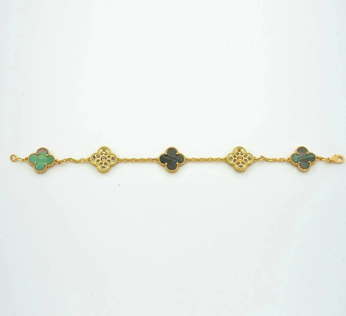 [sparkle Jewelry ] CLOVER 5 MOTIF GRAY MOP BRACELET COLLECTION
