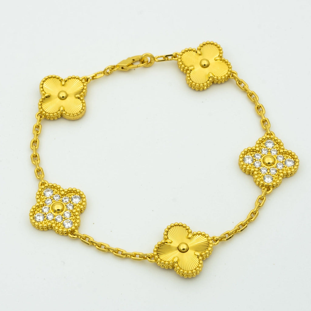 [sparkle Jewelry ] CLOVER 5 MOTIF LASER BRACELET COLLECTION