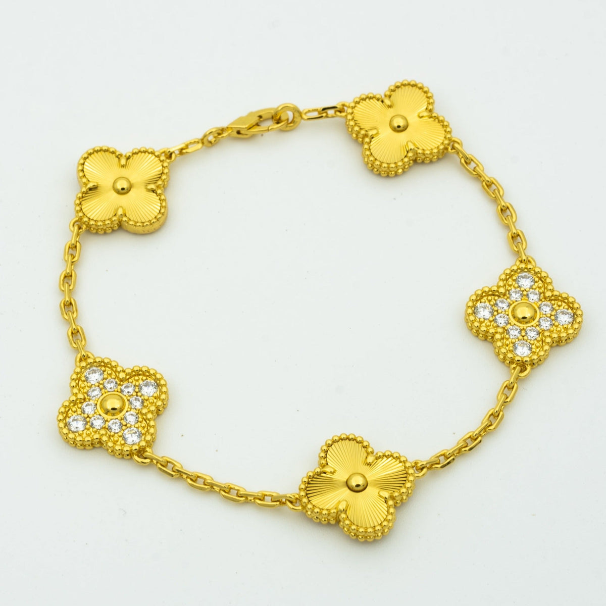 [sparkle Jewelry ] CLOVER 5 MOTIF LASER BRACELET COLLECTION