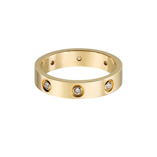 [sparkle Jewelery]LOVE 4MM 8 DIAMOND RING