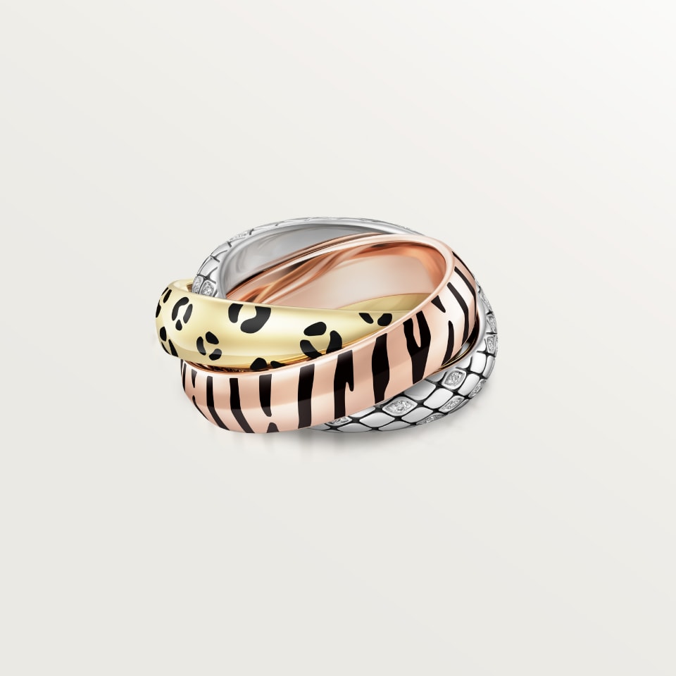 [sparkle Jewelery]TRINITY  RING LEOPARD PRINT