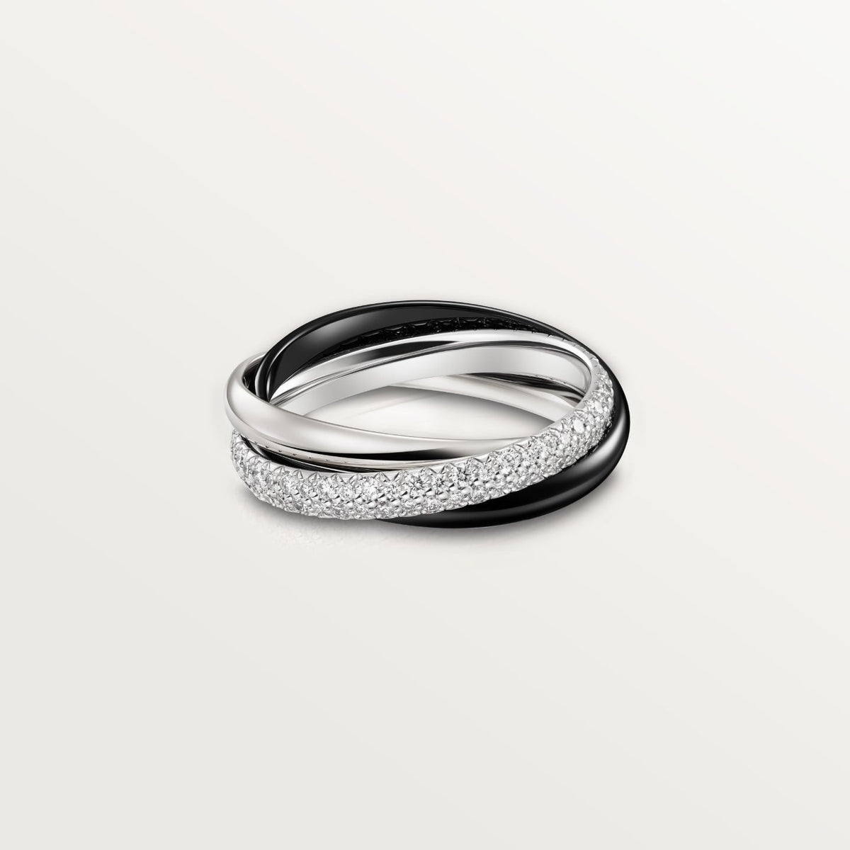 [sparkle Jewelery]TRINITY 3.2MM RING BLACK CERAMIC