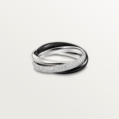 [sparkle Jewelery]TRINITY 3.2MM RING BLACK CERAMIC