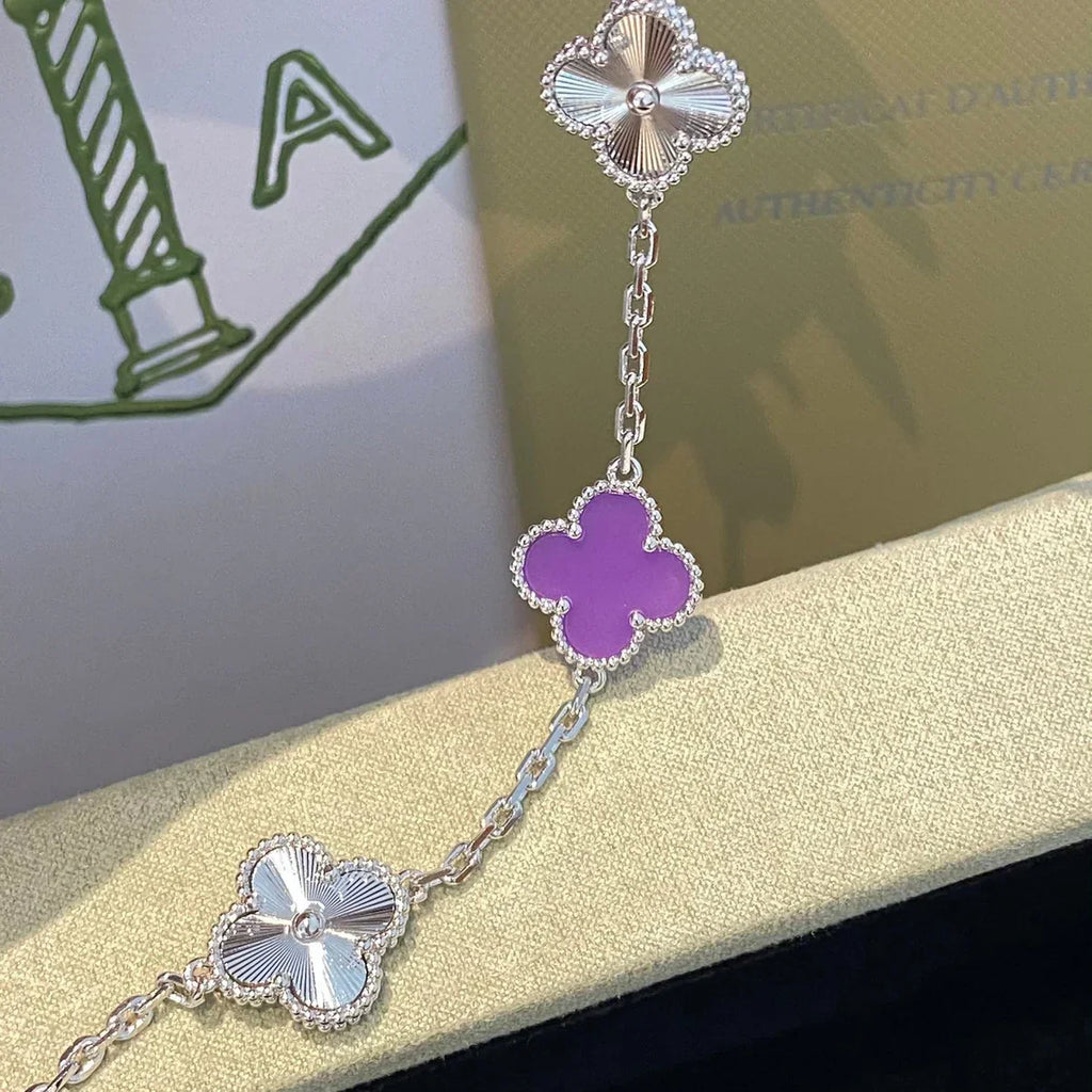 [sparkle Jewelry ] CLOVER 5 MOTIF VIOLET BRACELET COLLECTION