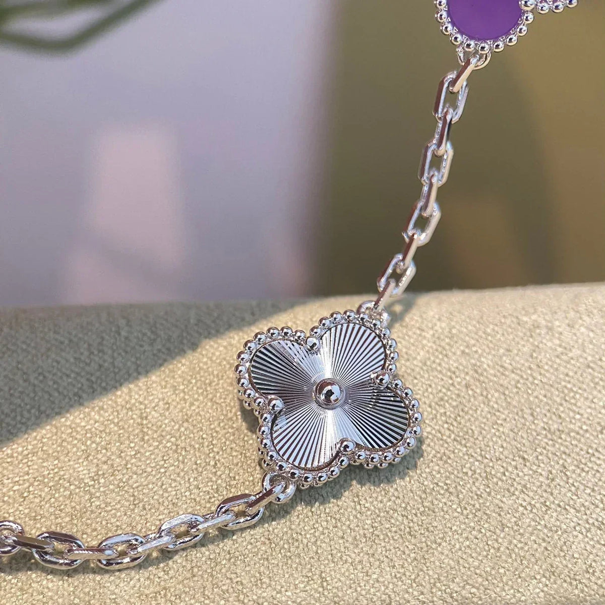 [sparkle Jewelry ] CLOVER 5 MOTIF VIOLET BRACELET COLLECTION