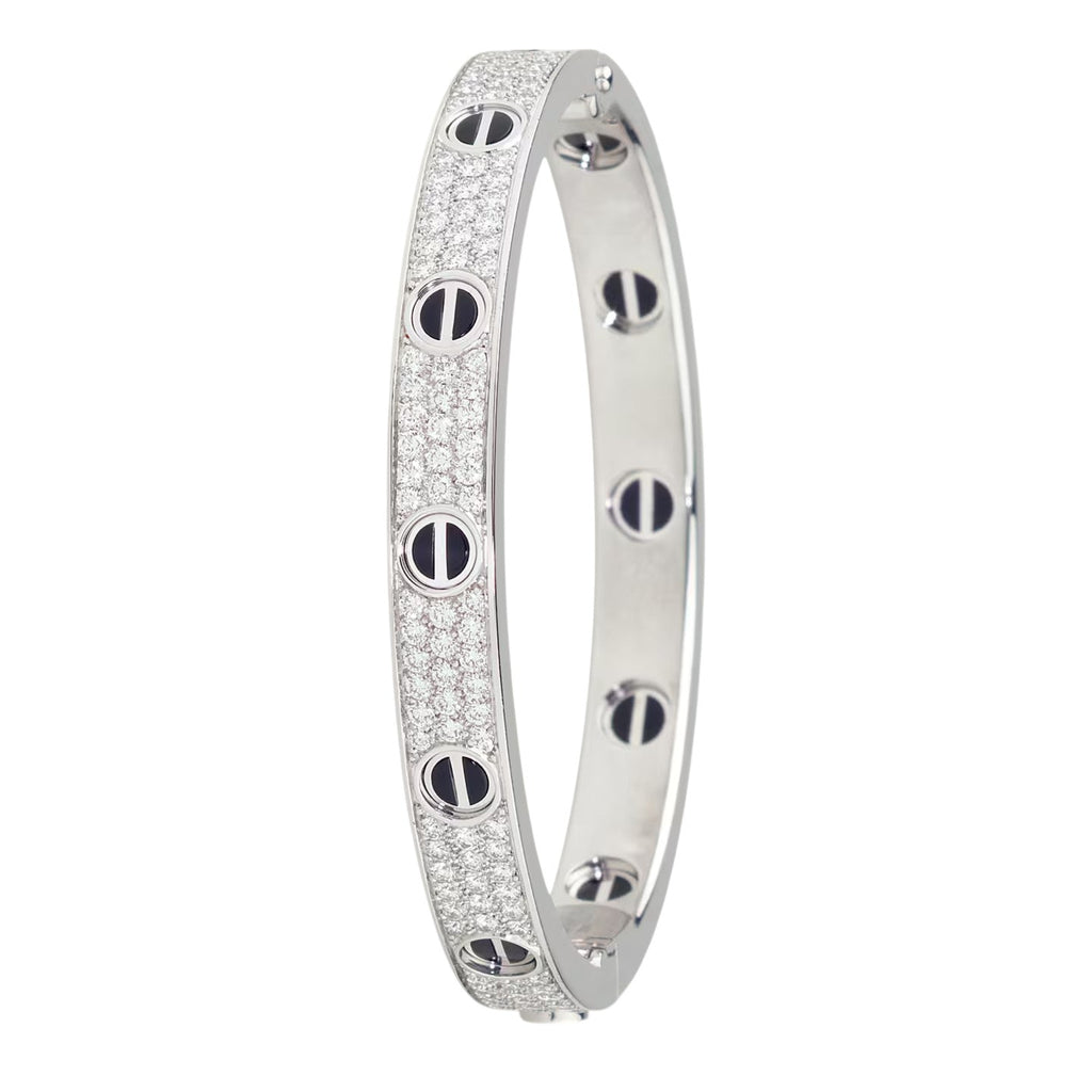 [sparkle Jewelery]LOVE BRACELET 6.1MM DIAMOND-PAVED CERAMIC