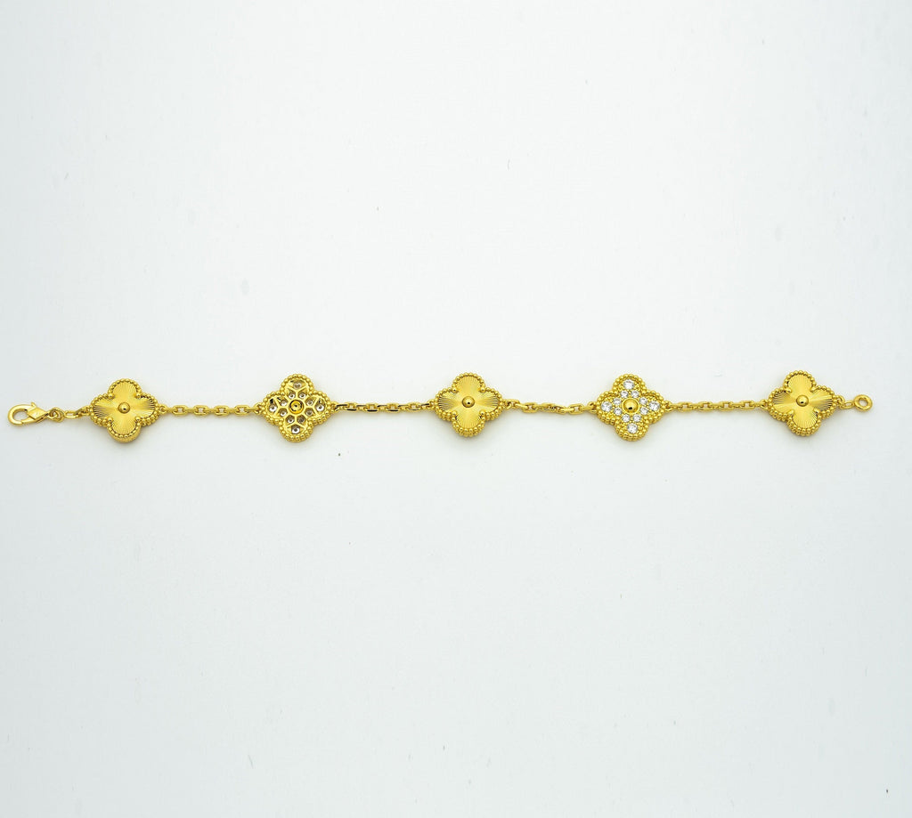[sparkle Jewelry ] CLOVER 5 MOTIF LASER BRACELET COLLECTION