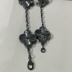 [sparkle Jewelry ]CLOVER 5 MOTIF BLACK BRACELET