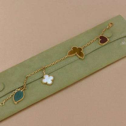 [Sparkle]LUCKY NATURE MULTI-CHARM BRACELET