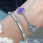 [sparkle Jewelry ] CLOVER 5 MOTIF VIOLET BRACELET COLLECTION