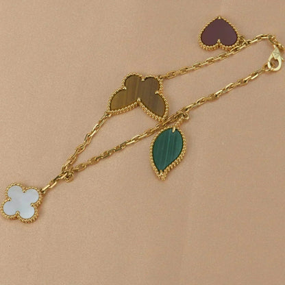 [Sparkle]LUCKY NATURE MULTI-CHARM BRACELET