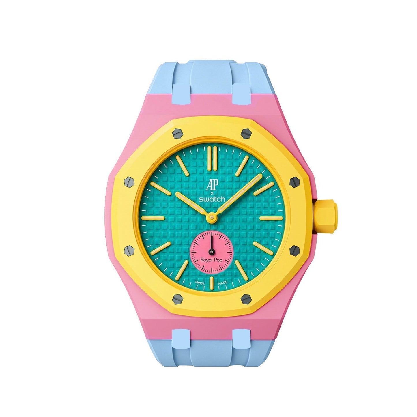 [Sparkle]Royal Oak Pop Exklusives Gehäuse aus Bioceramic & Silikonarmband Mix Color