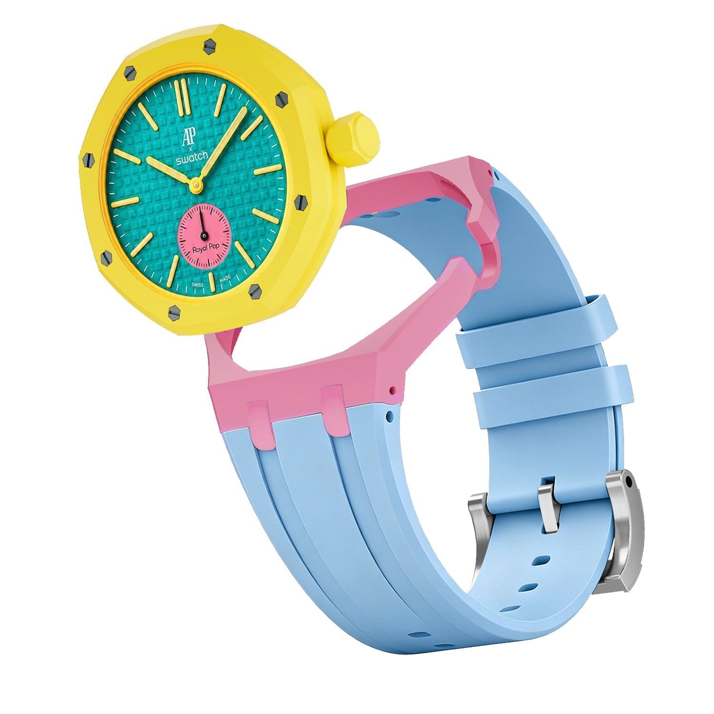 [Sparkle]Royal Oak Pop Exklusives Gehäuse aus Bioceramic & Silikonarmband Mix Color