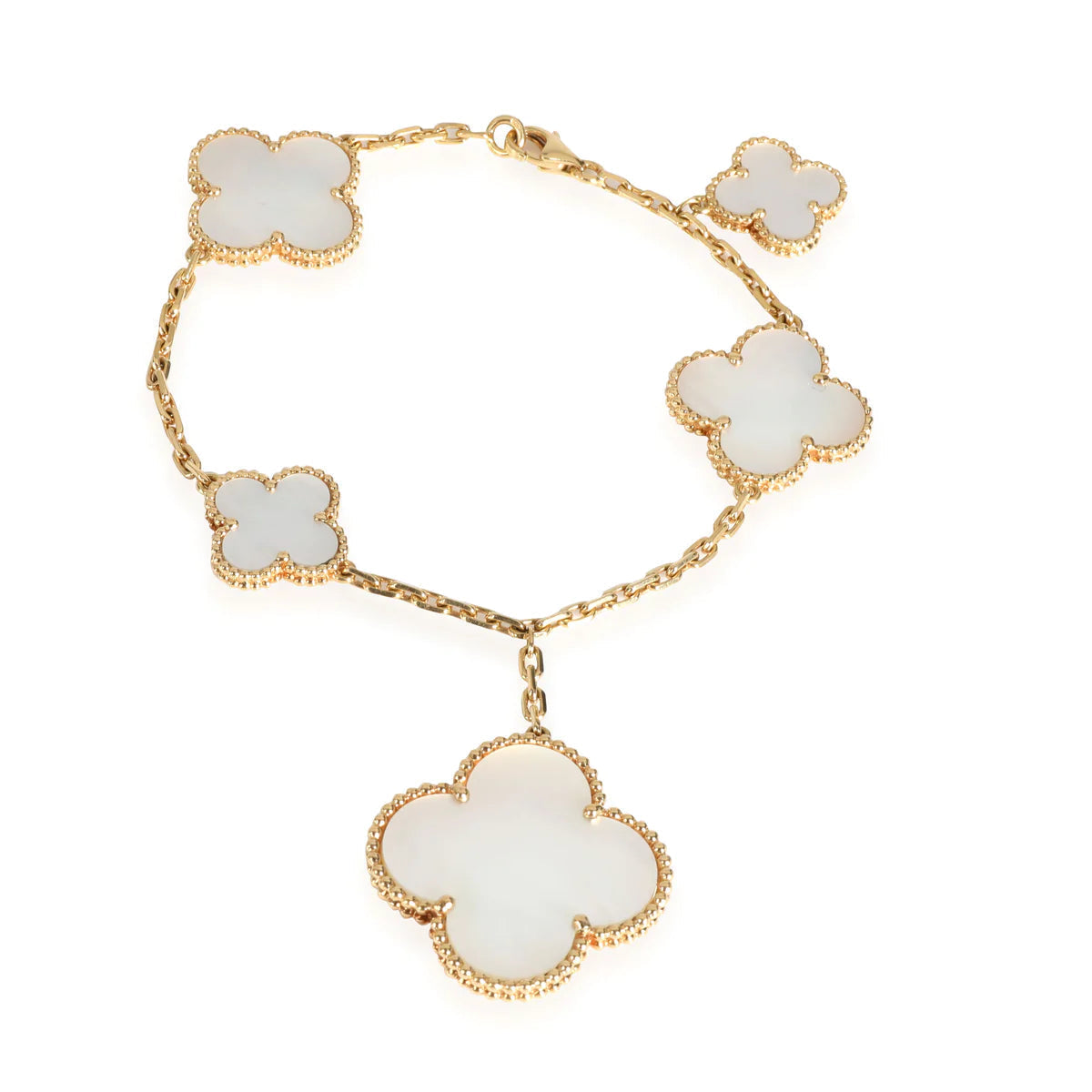 [sparkle Jewelry ]MAGIC CLOVER MOP GOLD BRACELET 5 MOTIFS