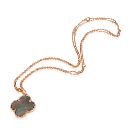 [sparkle Jewelry ]CLOVER 25MM GOLD DARK MOP BIG CLOVER NECKLACE