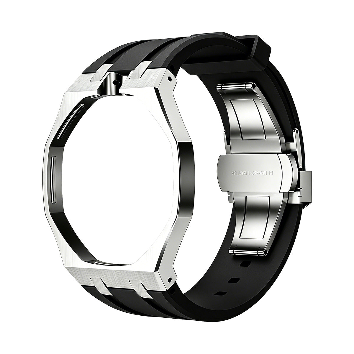 [Sparkle]OAK POP SCHWARZ STAHL SILIKONARMBAND