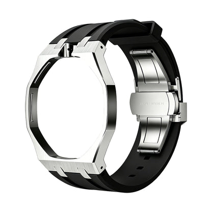 [Sparkle]OAK POP SCHWARZ STAHL SILIKONARMBAND