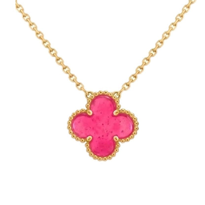 [sparkle Jewelry] sparkle 1 MOTIFS PINK ENAMEL NECKLACE