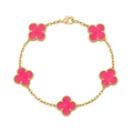 [sparkle Jewelry]sparkle 5 MOTIFS PINK ENAMEL BRACELET