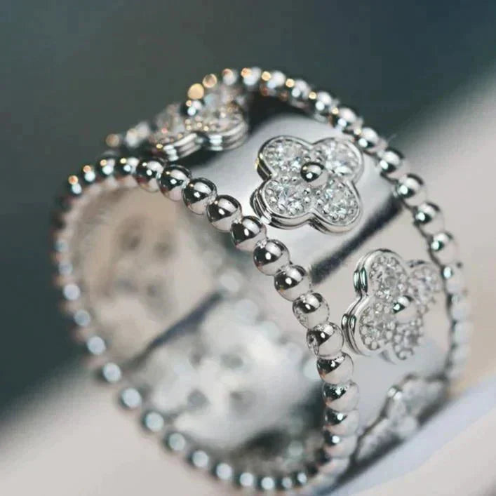 [sparkle Jewelry ]CLOVER KALEIDOSCOPE RING 10MM