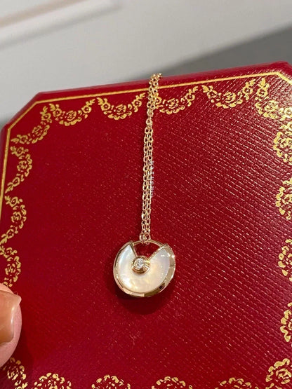[sparkle Jewelry]AMULETTE ROSE GOLD MOP NECKLACE