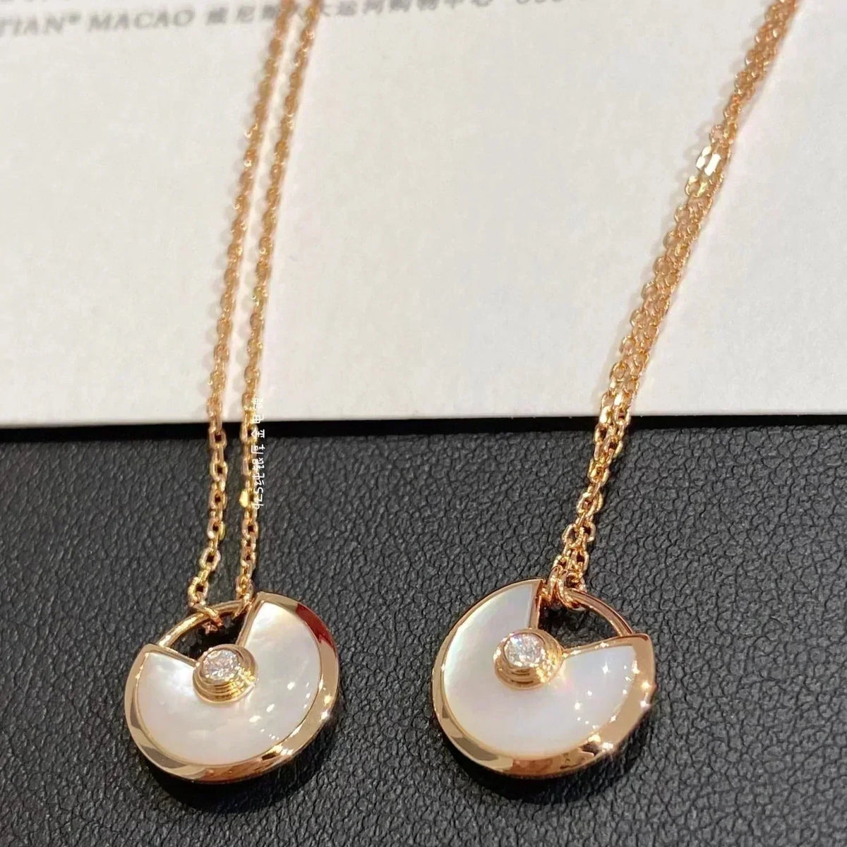 [sparkle Jewelry]AMULETTE ROSE GOLD MOP NECKLACE