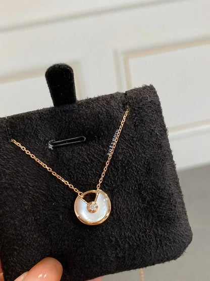 [sparkle Jewelry]AMULETTE ROSE GOLD MOP NECKLACE