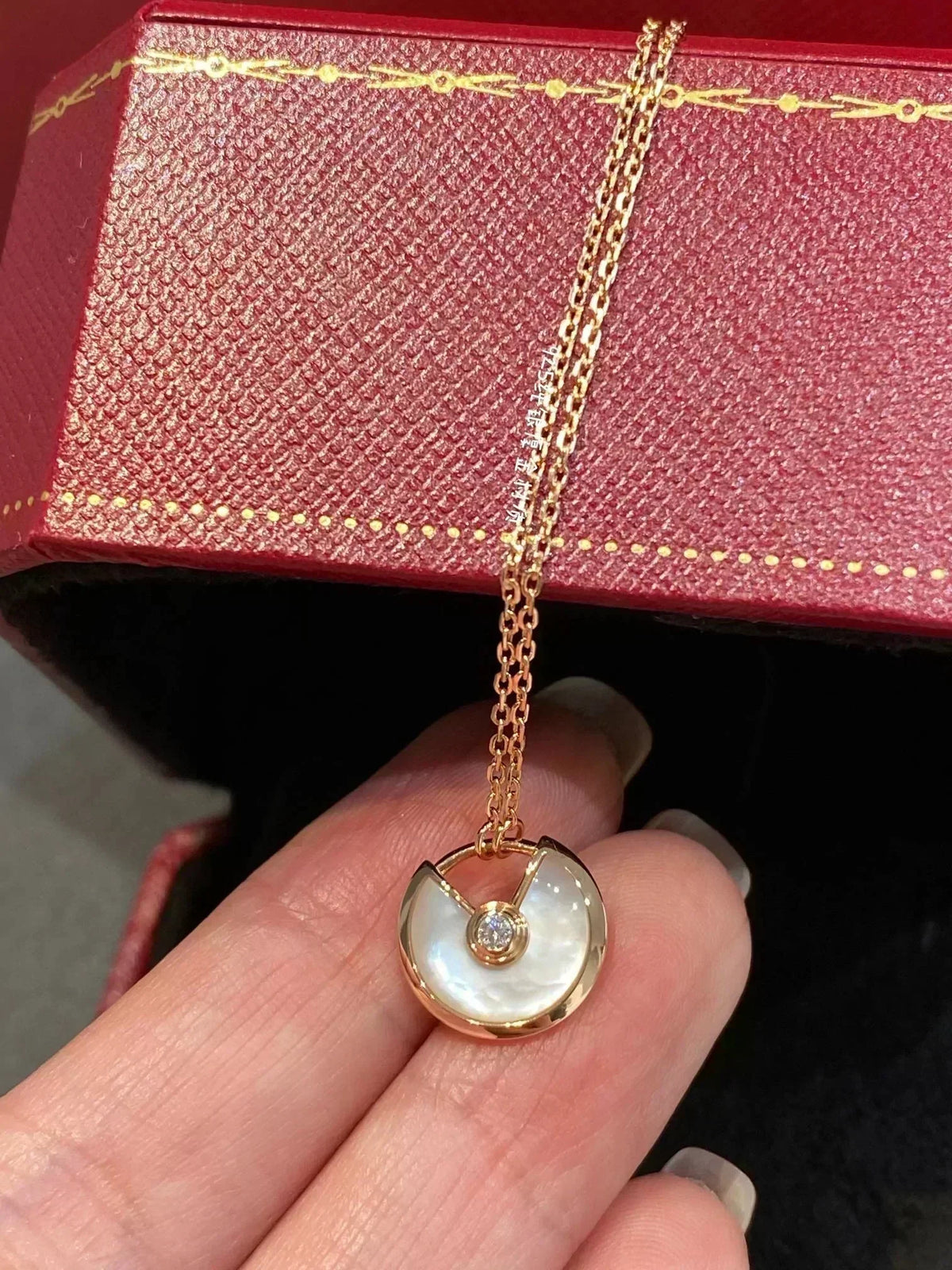 [sparkle Jewelry]AMULETTE ROSE GOLD MOP NECKLACE