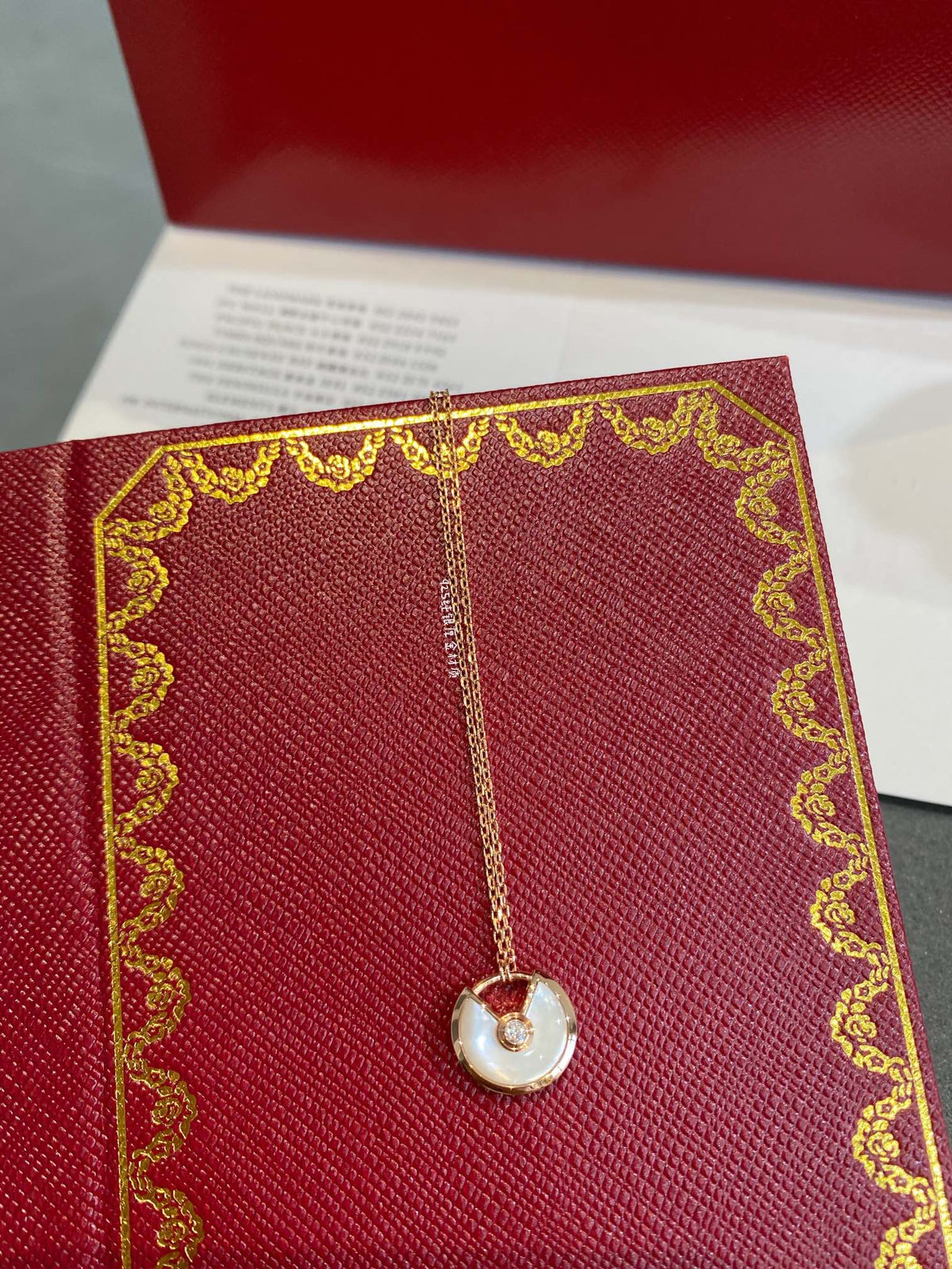 [sparkle Jewelry]AMULETTE ROSE GOLD MOP NECKLACE
