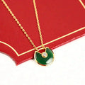 [sparkle Jewelry]AMULETTE GOLD MALACHITE NECKLACE