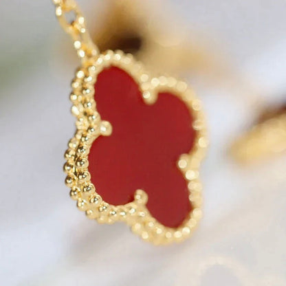 [sparkle Jewelry ]CLOVER  2 MOTIF  TIGER EYE CARNELIAN EARRINGS