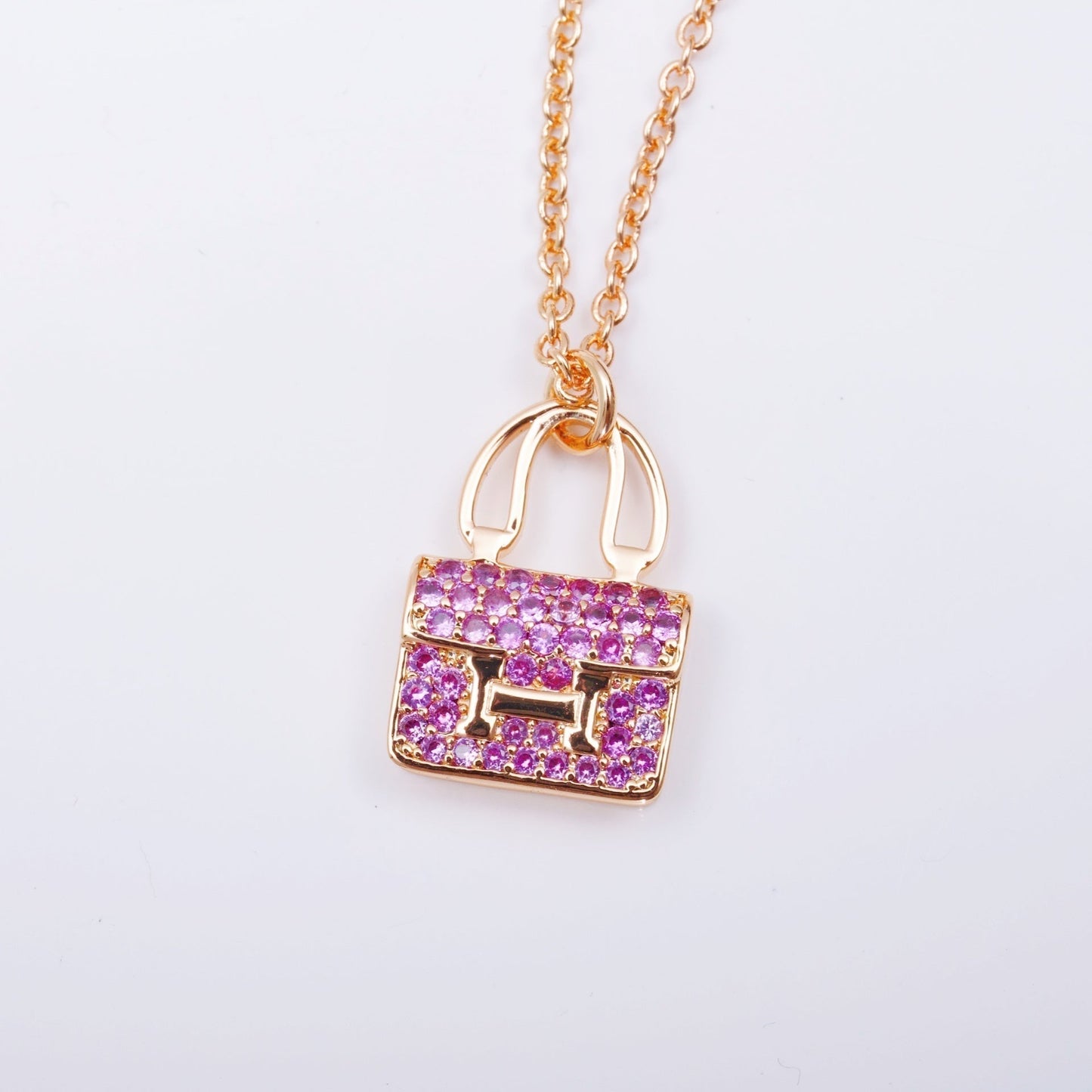 [Sparkle]コンスタンス ペンダント パープルダイヤモンドネックレス